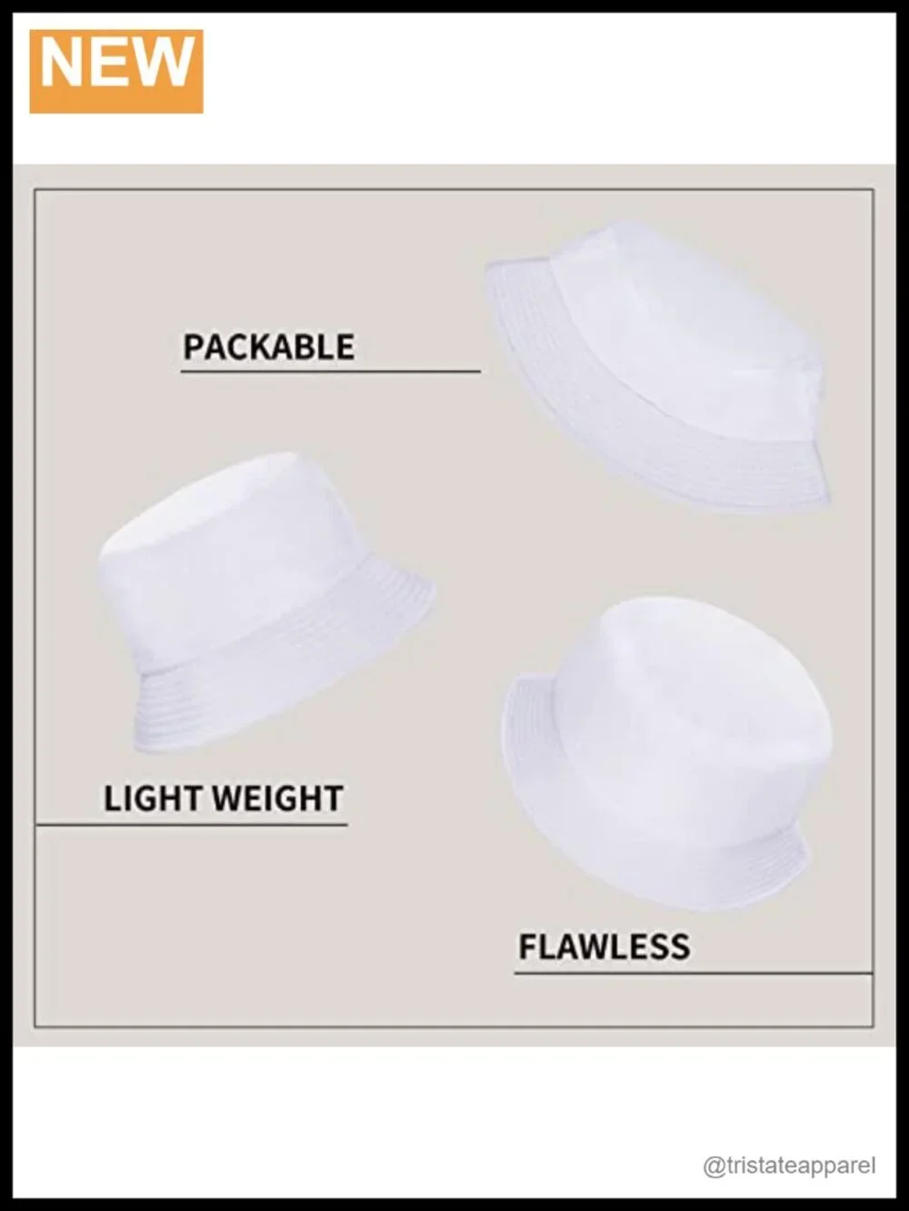 100% Cotton Unisex Bucket Hat UPF 50+ Sun Protection Foldable Travel Beach